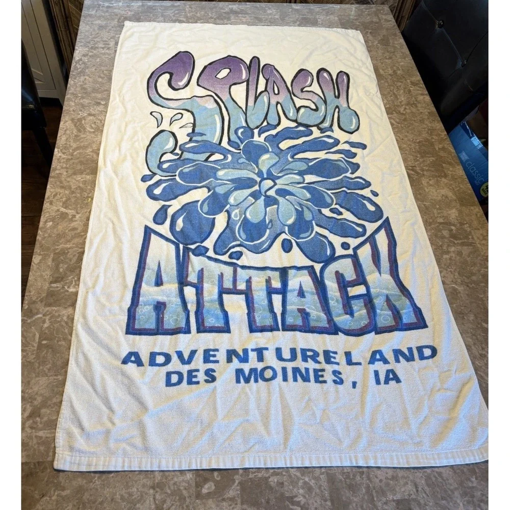 Vintage Adventureland Amusement Park Des Moines Bath Beach Towel 31